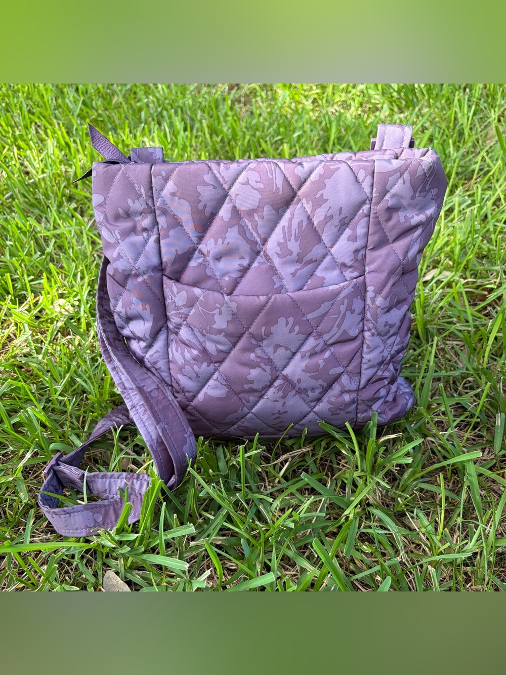 Vera Bradley Quilted Floral Crossbody in Dusty Purple